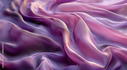 Purple Silk Fabric Close-Up