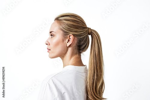 Wallpaper Mural Woman with long blond hair in ponytail Torontodigital.ca