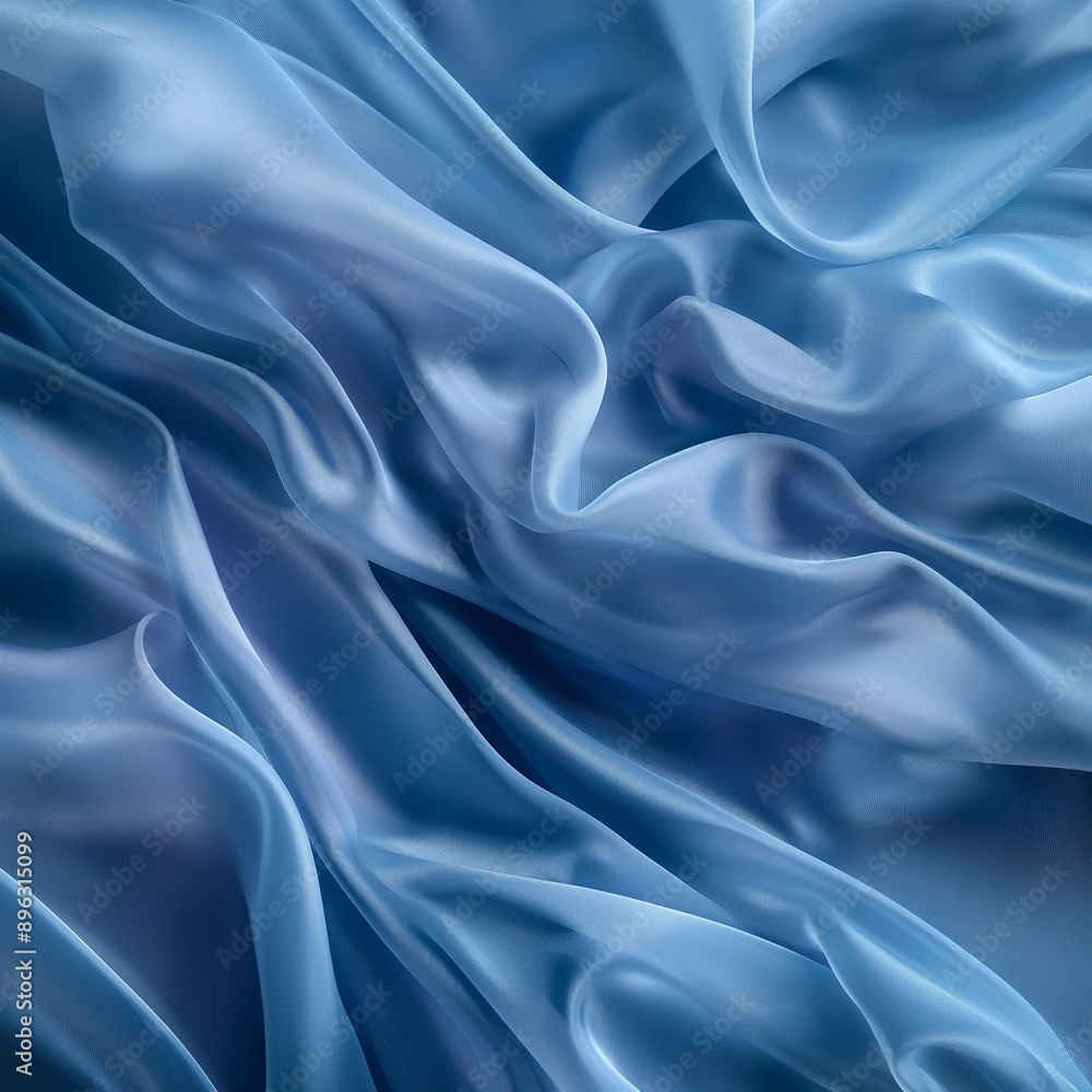 Obraz premium Flowing waves of fabric, gently undulating and rippling, with a soft, silk-like texture background
