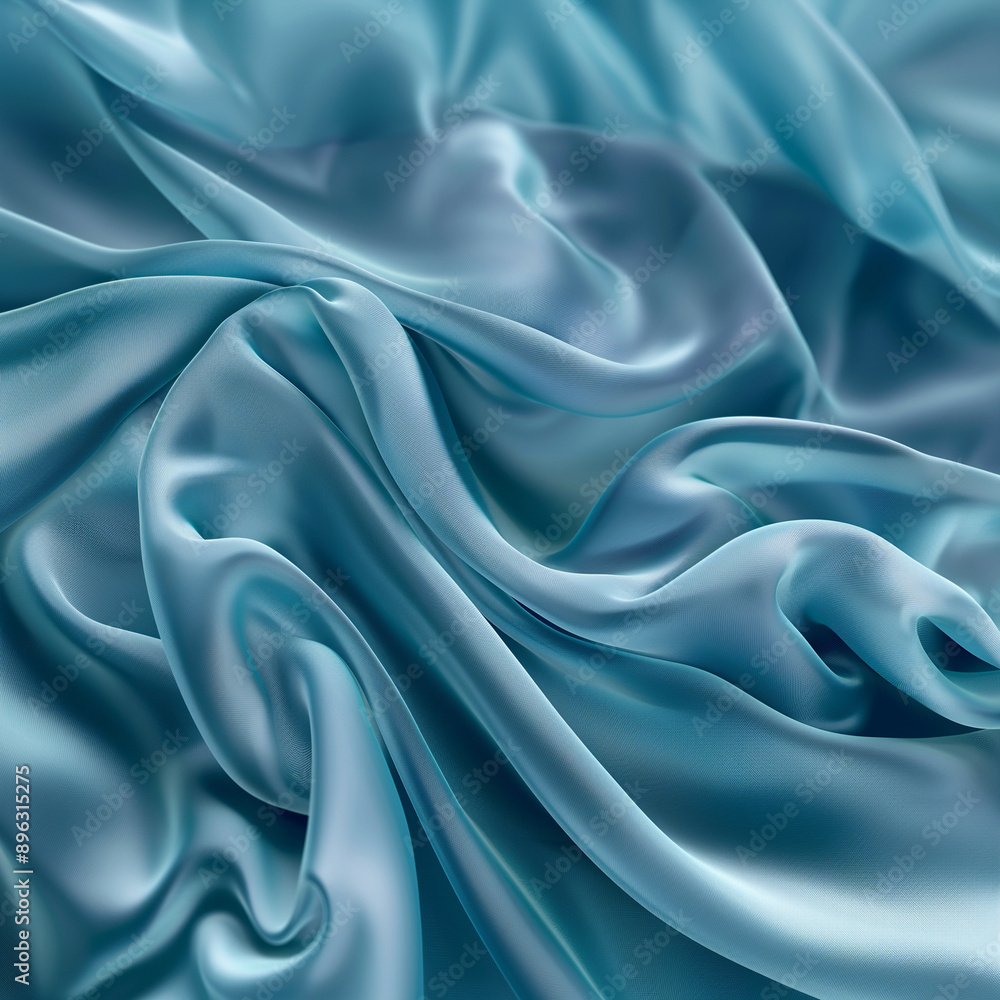 Obraz premium Flowing waves of fabric, gently undulating and rippling, with a soft, silk-like texture background