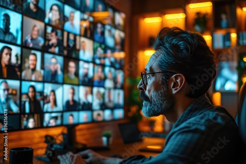 Remote Workers Engaged in Video Conference