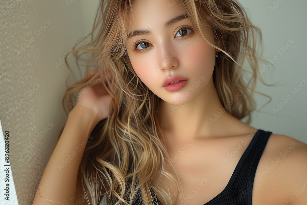 Naklejka premium 黒ギャル