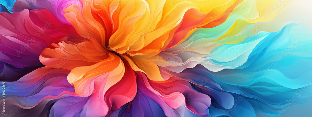Radiant Abstract Flower with Warm Hues, Yellow and Orange Tones, Swirling Patterns, Psychedelic Digital Art Radiant Abstract Flower with Warm Hues, Yellow and Orange Tones, Swirling Patterns, Psychedelic Digital Art