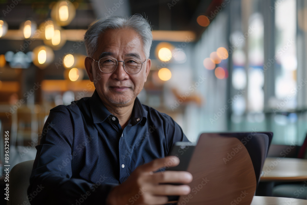 Corporate Leader, Middle Aged Asian Businessman Corporate Leader, Middle Aged Asian Businessman