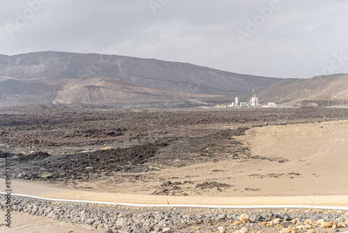 Drilling rig on site in Djibouti, Africa photo