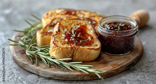 French Toast With Jam and Rosemary