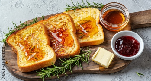 French Toast With Rosemary and Syrup