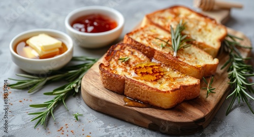 French Toast With Rosemary and Syrup
