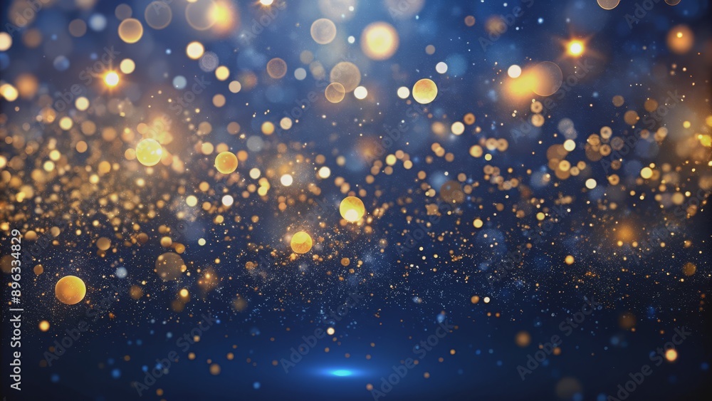 Abstract Blue and Gold Bokeh Background, bokeh, gold, sparkle, blurry Abstract Blue and Gold Bokeh Background, bokeh, gold, sparkle, blurry