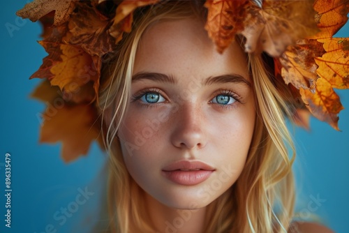 Woman With Autumn Leaves Crown