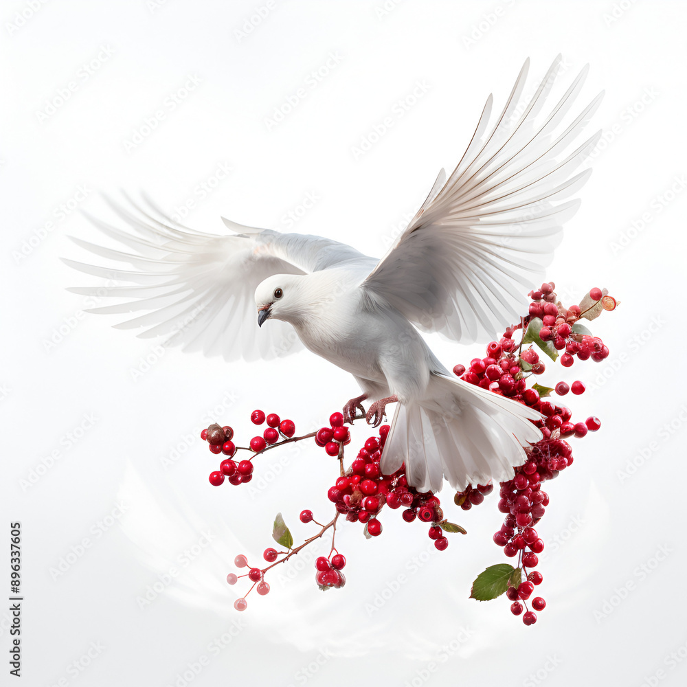 Obraz premium white dove flying