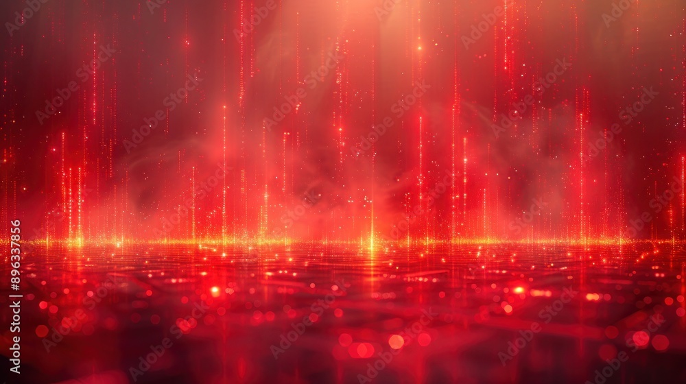 Luxurious cyberpunk background in red, featuring edgy and elegant golden lines Luxurious cyberpunk background in red, featuring edgy and elegant golden lines