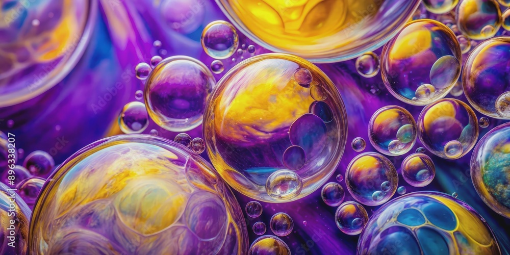 Abstract Purple and Yellow Oil Bubbles Macro, abstract, photography, macro, bubbles Abstract Purple and Yellow Oil Bubbles Macro, abstract, photography, macro, bubbles