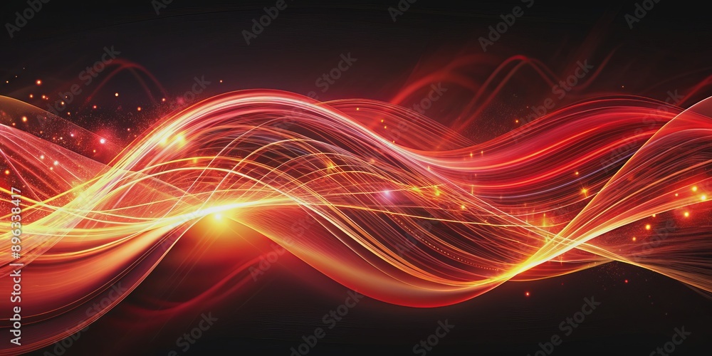 Abstract Red and Gold Light Waves, Digital Art, Abstract, Background, Light , Glow , Texture Abstract Red and Gold Light Waves, Digital Art, Abstract, Background, Light , Glow , Texture