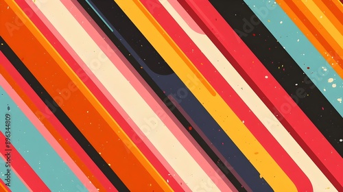 Vintage Striped Backgrounds Posters Banner