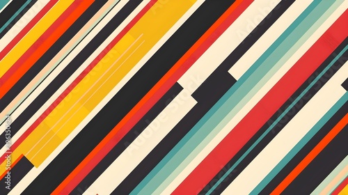 Simple retro pattern design in abstract style