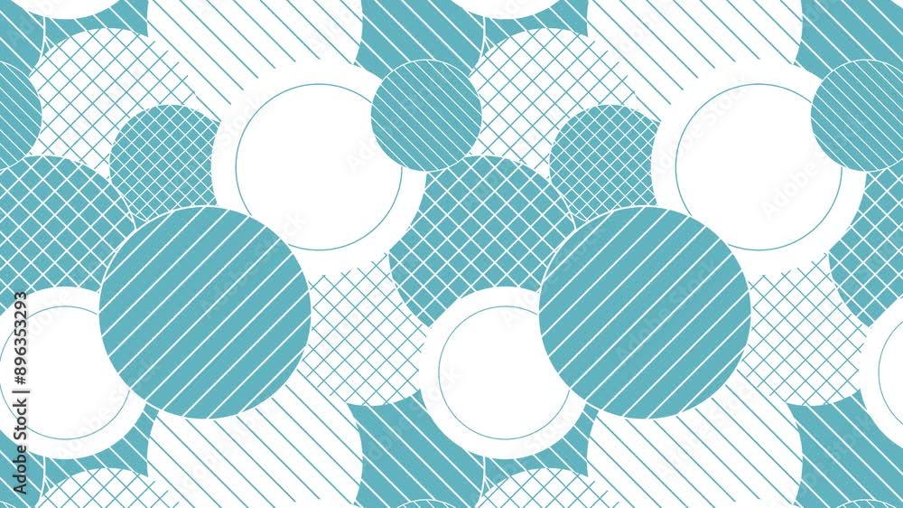 4K animated pattern of circles moving from top to bottom. Geometric pattern of circles in a hand-drawn style creating a repeatable background. Horizontal video. 4K animated pattern of circles moving from top to bottom. Geometric pattern of circles in a hand-drawn style creating a repeatable background. Horizontal video.