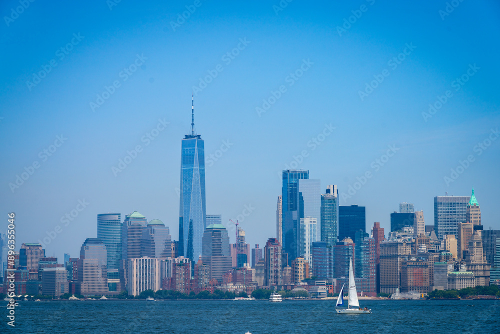 Fototapeta premium Manhattan Island Skyline in New York, America, USA.