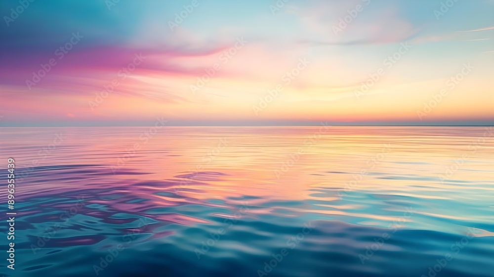 Smooth water and colorful sky Smooth water and colorful sky