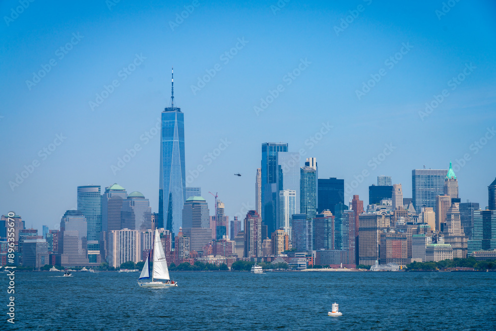 Obraz premium Manhattan Island Skyline in New York, America, USA.