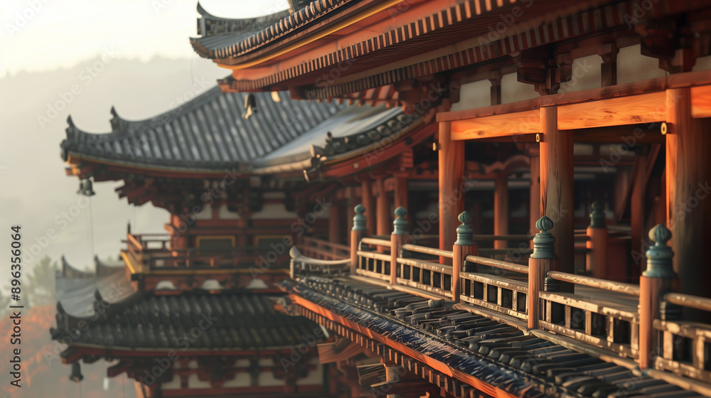 Architectural Detail of Kiyomizu-dera Temple Architectural Detail of Kiyomizu-dera Temple