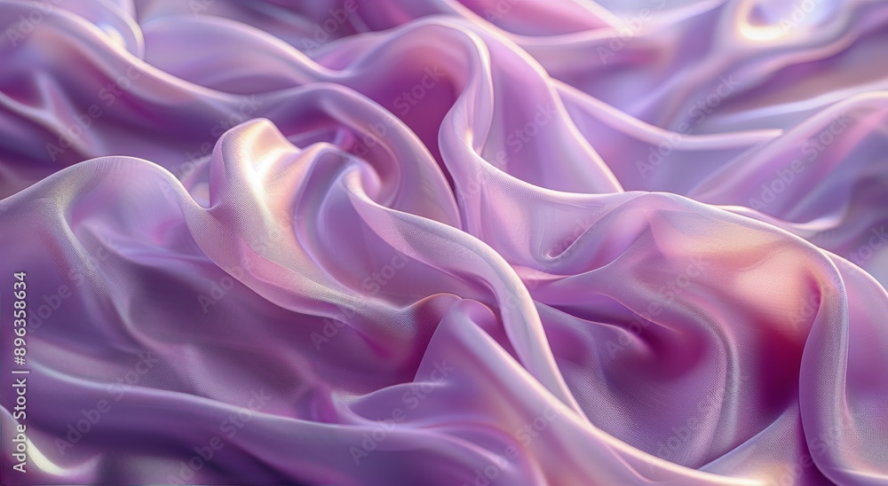 Obraz premium Purple Iridescent Fabric Draped