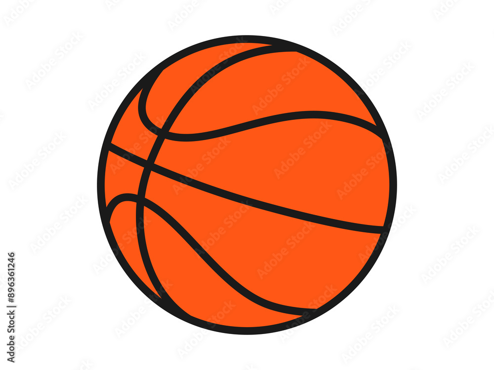 Fototapeta premium Outline basketball ball icon. Set of basketball ball symbols.