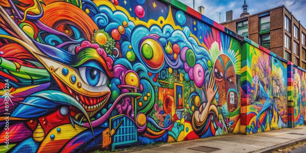 Urban Wall Art Abstract - Colorful Street Art Mural, street art, graffiti, mural, abstract art Urban Wall Art Abstract - Colorful Street Art Mural, street art, graffiti, mural, abstract art