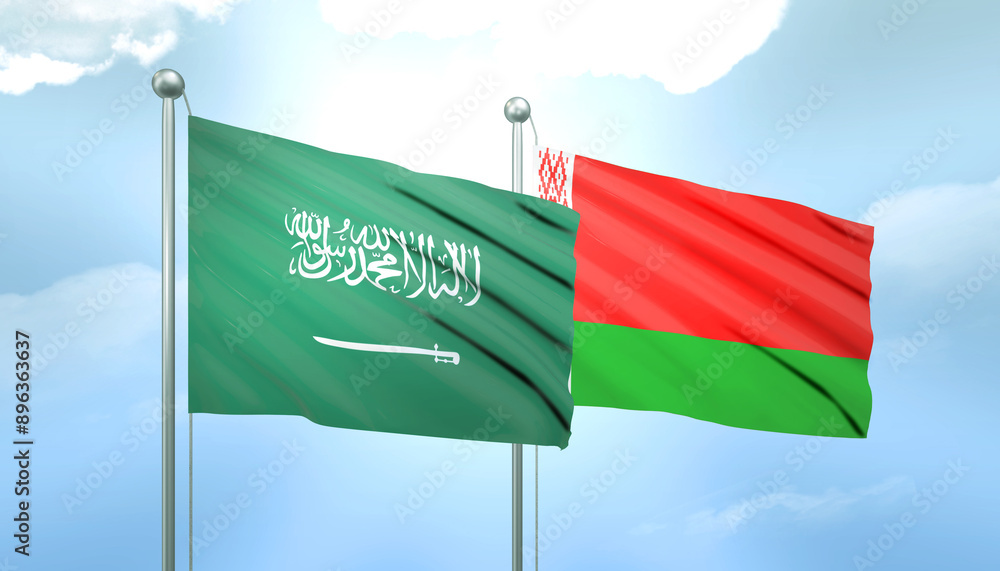 Saudi Arabia and Belarus Flag Together A Concept of Relations Saudi Arabia and Belarus Flag Together A Concept of Relations