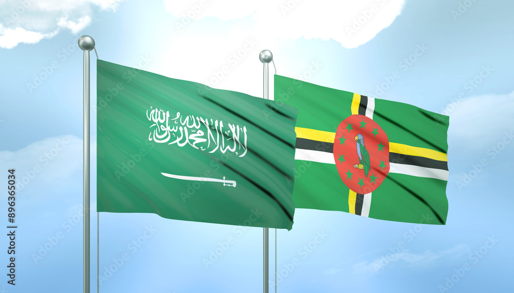 Saudi Arabia and Dominica Flag Together A Concept of Relations Saudi Arabia and Dominica Flag Together A Concept of Relations