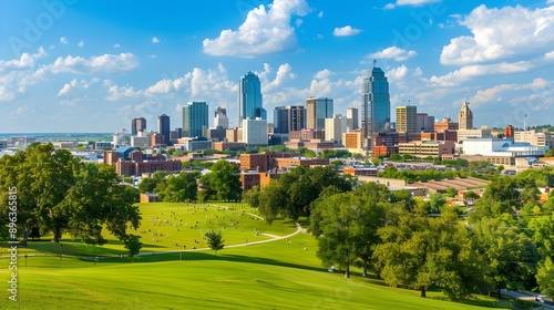 Panoramic view of Kansas City skyline