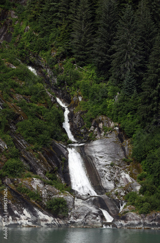 Rocky waterfall in Alaska