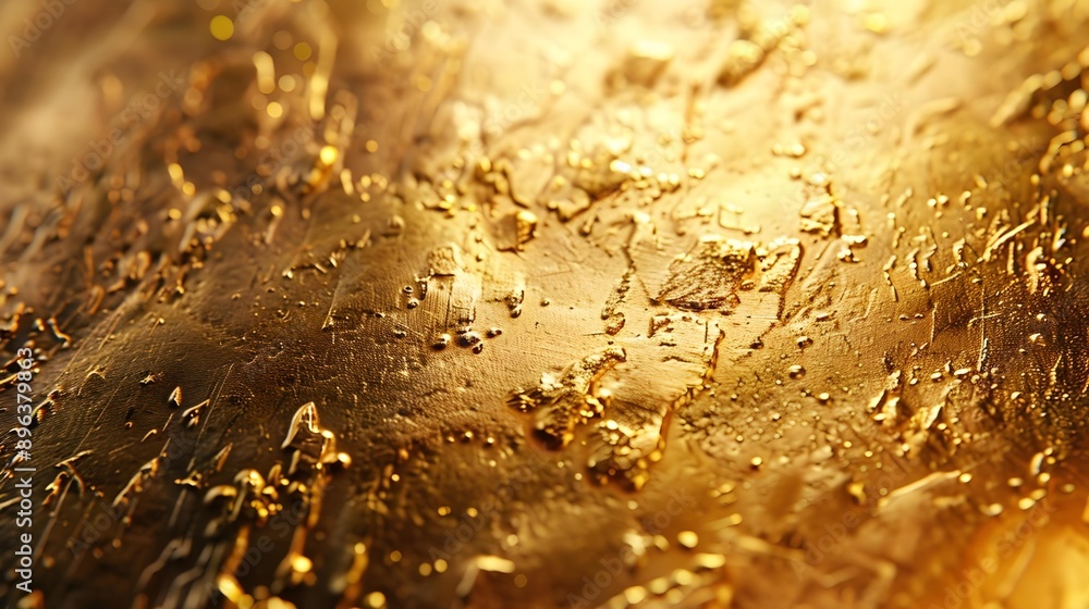 Macro shot of golden metal background Macro shot of golden metal background