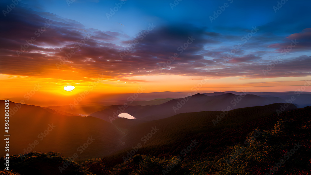 a-serene-sunset-scene-with-the-sun-setting-behind-a-mountain-range-casting-a-warm-glow-over a-serene-sunset-scene-with-the-sun-setting-behind-a-mountain-range-casting-a-warm-glow-over