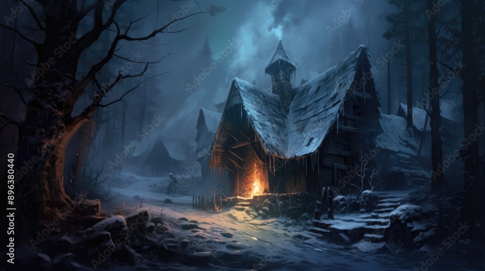 Obraz premium Old house in the woods