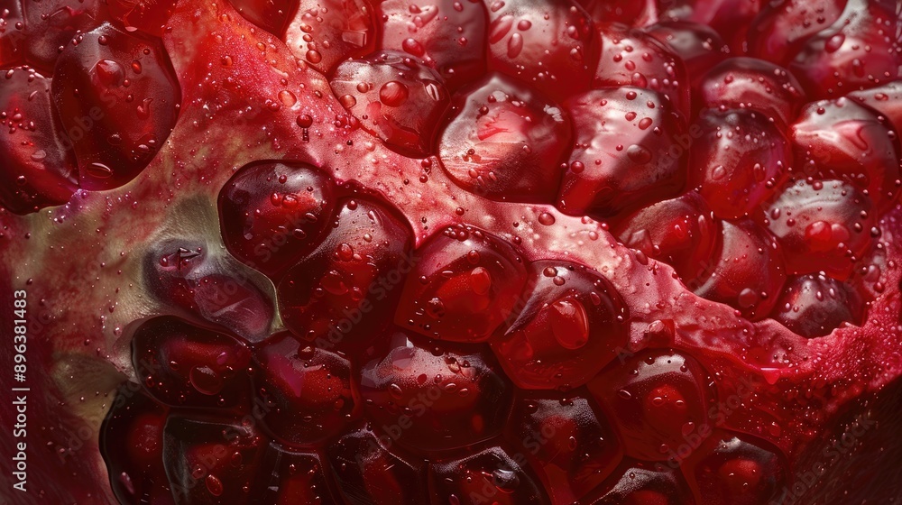Details of a pomegranate s interior Details of a pomegranate s interior