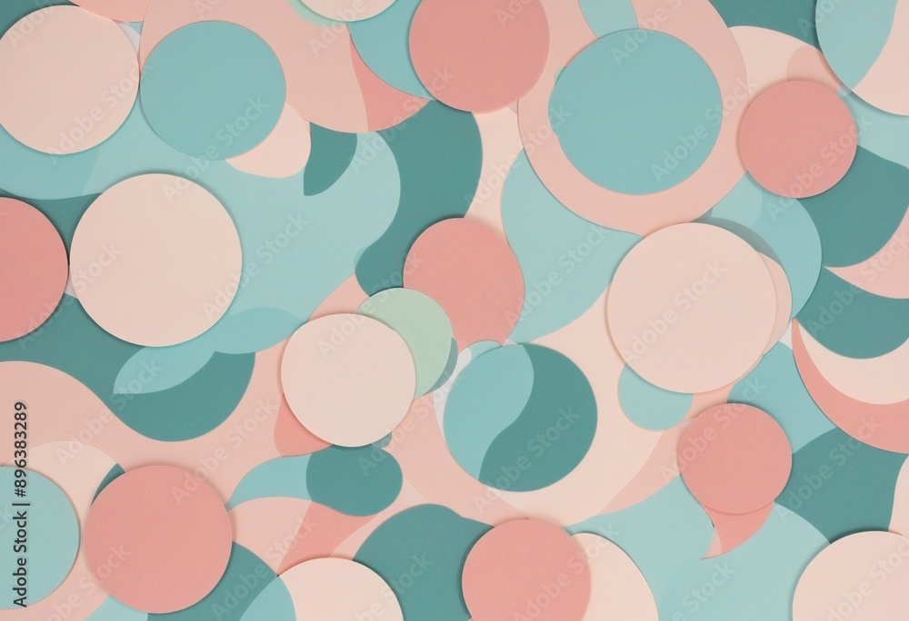 Pastel Organic Shapes on Pattern Graphic Pastel Organic Shapes on Pattern Graphic