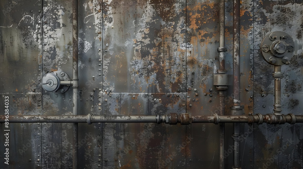 Grunge industrial pipe wall Grunge industrial pipe wall