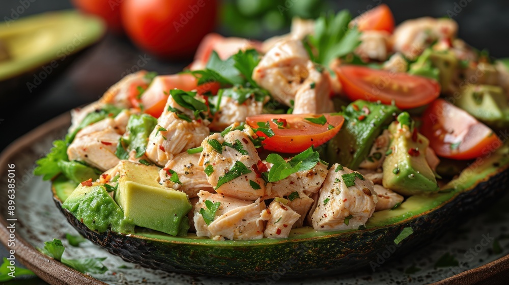 Avocado Salad with Chicken and Tomatoes Avocado Salad with Chicken and Tomatoes