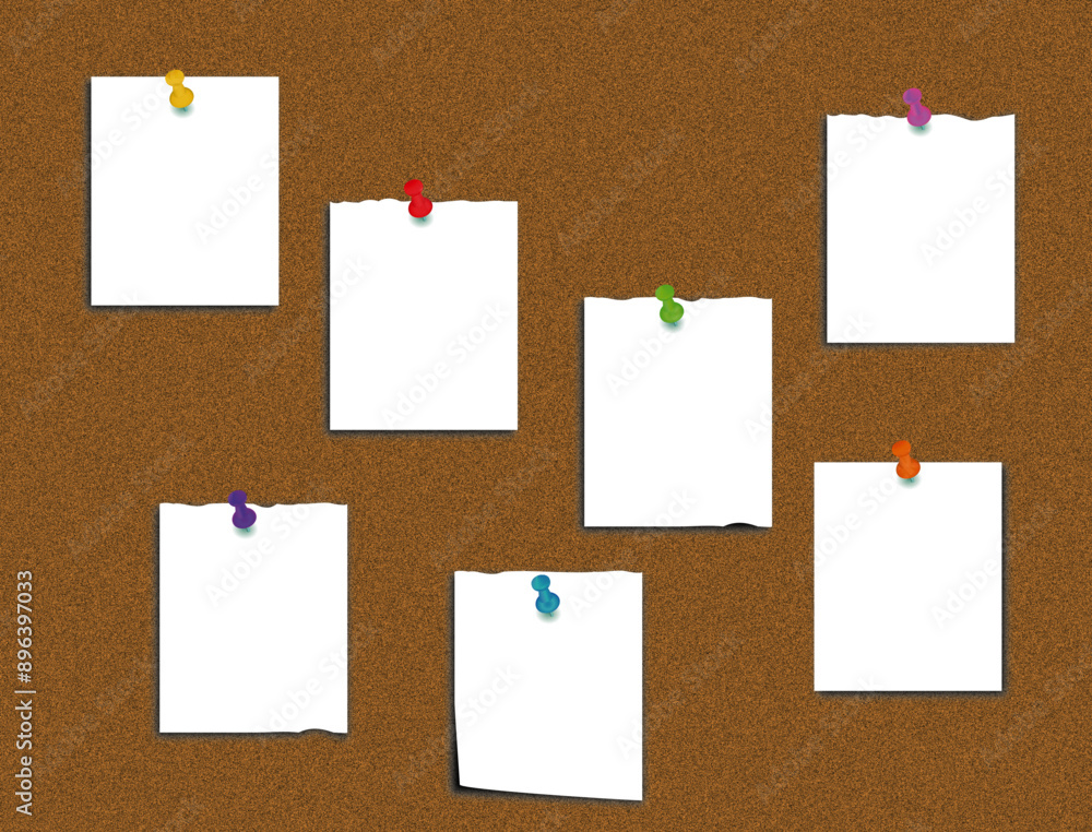 blank note paper on cork board blank note paper on cork board
