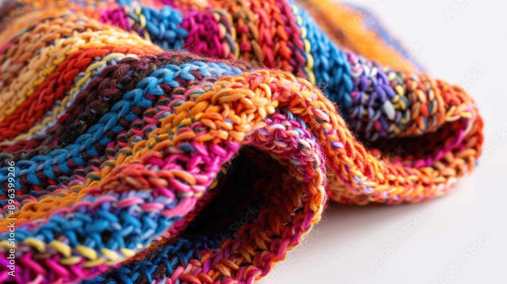 High resolution throw blanket made of cotton and acrylic yarn High resolution throw blanket made of cotton and acrylic yarn