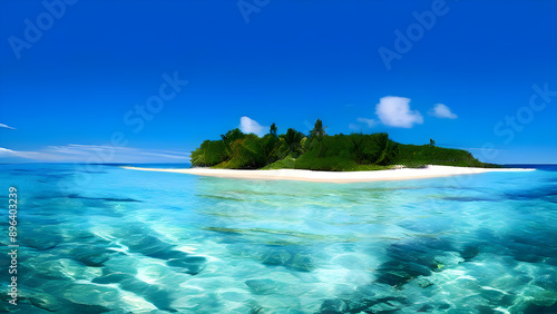 a-tranquil-ocean-landscape-with-crystal-clear-water-and-a-small-island-in-the-distance