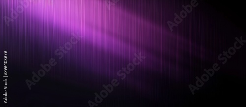 Mesmerizing purple light beams on dark backdrop with gradient effect, creating futuristic vibe. Ideal for creative projects. Mystical, elegant, stylish