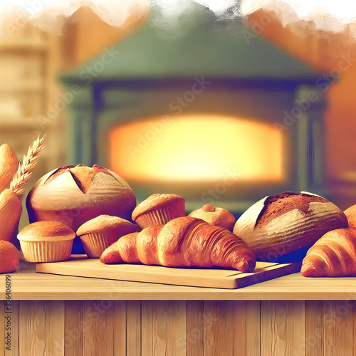 Freshly Baked Bread and Pastries