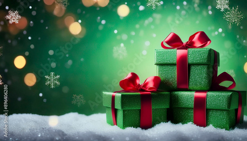 christmas background with gift boxes