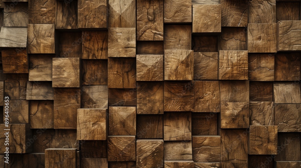 Seamless texture of a wooden wall, square tileable background Seamless texture of a wooden wall, square tileable background