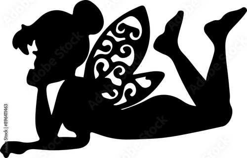 Fairy vector silhouette black and white,Fairy Silhouette, Fairy SVG, Tooth Fairy Svg, Fairies Svg,magic fairy design, Fairy silhouettes bundle ,Fairy vector illustration ,Beautiful Fairy Silhouette .
