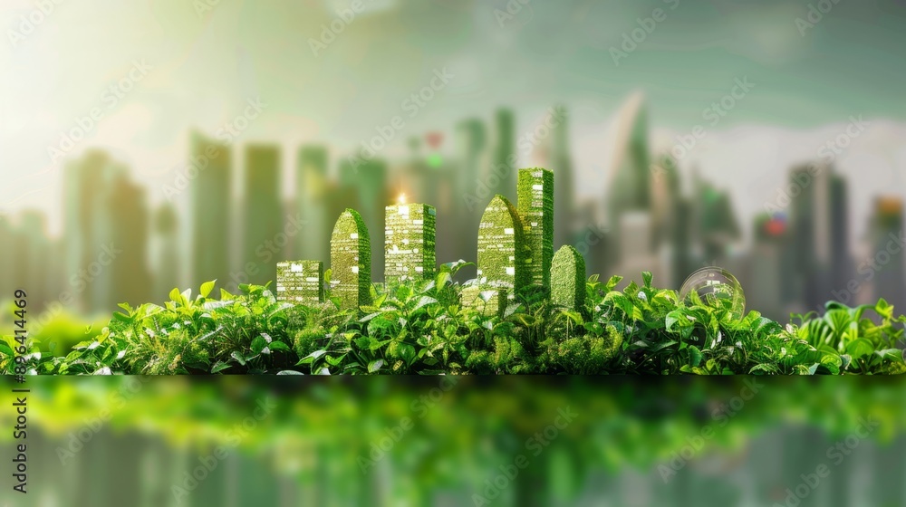 Corporate social responsibility (CSR) concept. city greening Corporate social responsibility (CSR) concept. city greening