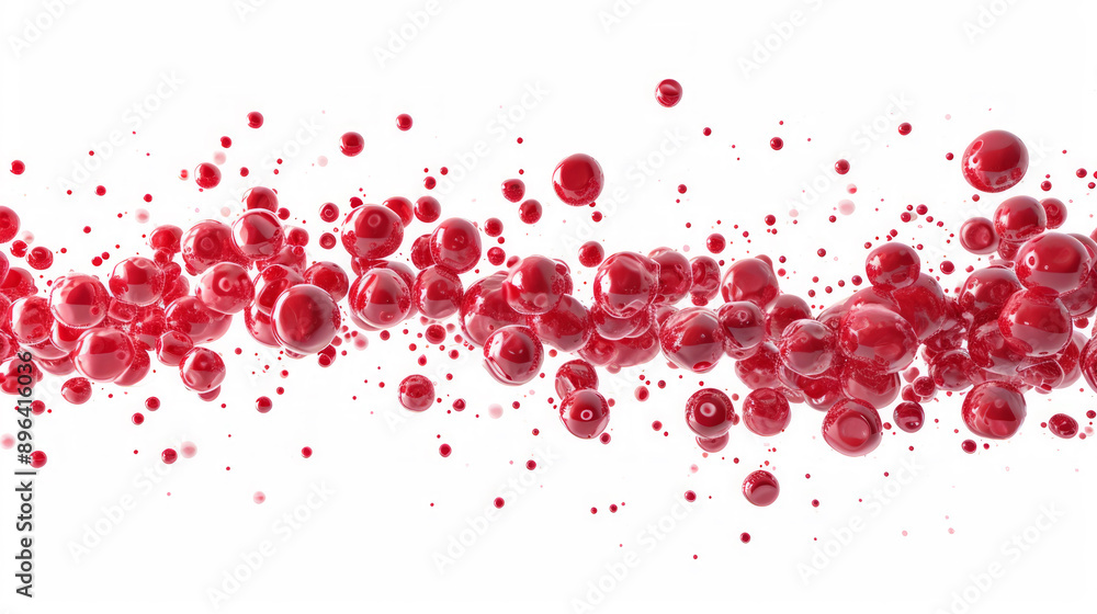 Red blood cell balls flowing in a wave Red blood cell balls flowing in a wave