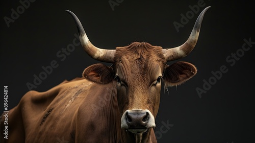 Miscellaneous photo of halfblood gir dairy or girolando cattle : Generative AI photo